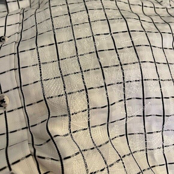 Robert Graham Full Chest Embroidery White Black Check Button Down size XXXL 3XL - Picture 7 of 12